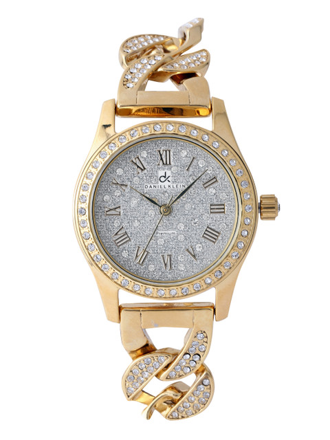 

Daniel Klein Premium Women Silver-Toned Embellished Dial Watch DK10534-4