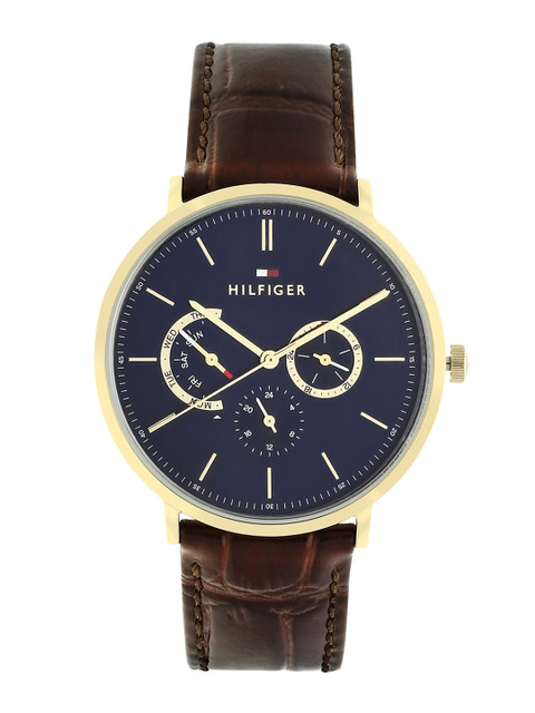 

Tommy Hilfiger Men Blue Leather Analogue Watch TH1710376