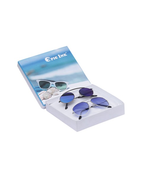 

EPICINK hob Unisex Set of 2 Sunglasses EPSG-5716401-AVI_BLSL, Blue