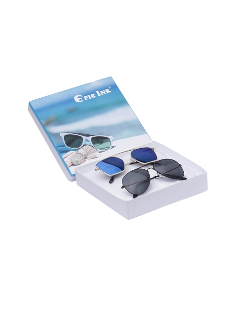 

EPICINK hob Unisex Set of 2 Sunglasses EPSG-2255702-AVI_BKBK-, Black