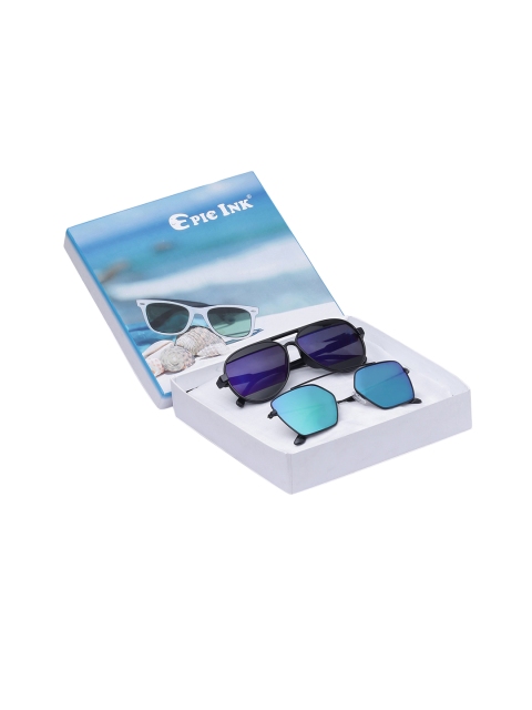 

EPICINK hob Unisex Set Of 2 Sunglasses EPSG-VO2601, Black
