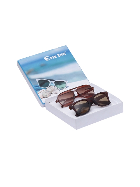 

EPICINK hob Unisex Set of 2 Sunglasses EPSG-VO2602-WAY_BR01, Brown