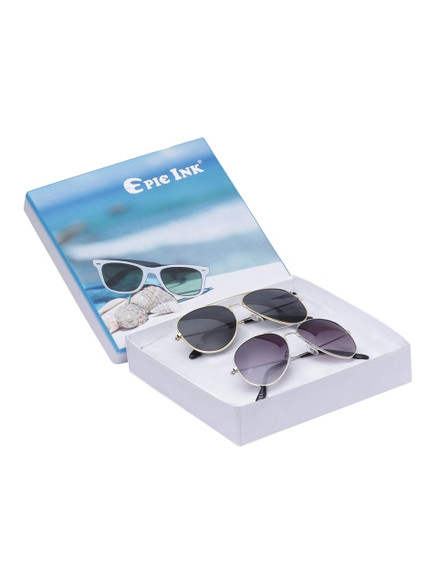 

EPICINK hob Unisex Set of 2 Sunglasses EPSG-AVI_BKSL-AVI_BKSL, Purple