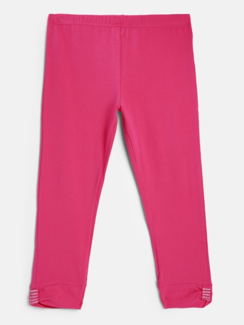 

Peppermint Girls Pink Solid Leggings