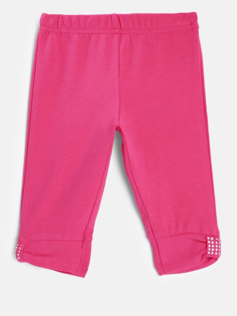 

Peppermint Girls Pink Solid Leggings