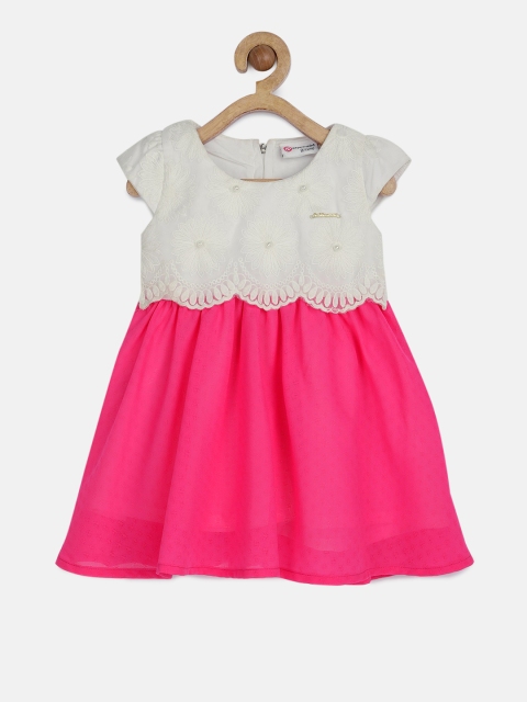 

Peppermint Girls Pink & White Fit and Flare Dress