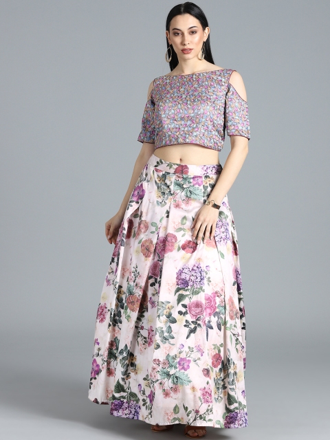 

EthnoVogue Pink Made to Measure Lehenga with Blouse