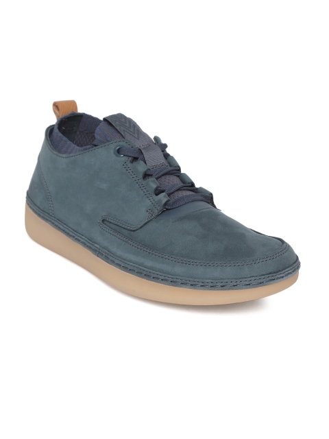 

Clarks Men Navy Blue Nubuck Derbys