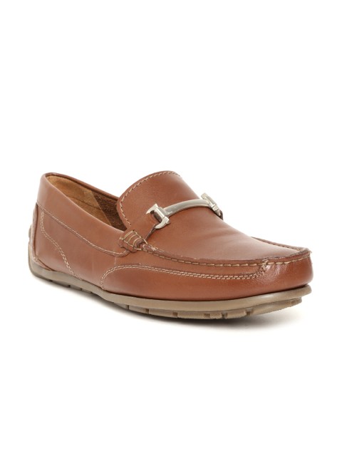 

Clarks Men Brown Leather Horsebit Loafers
