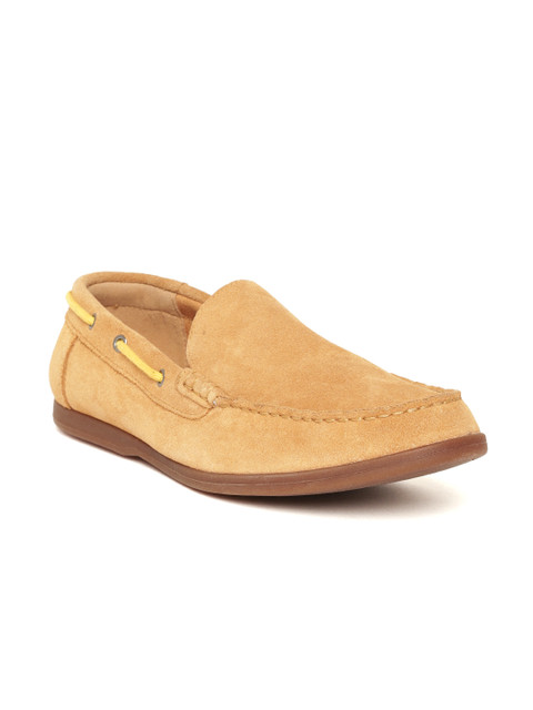 

Clarks Men Tan Brown Suede Loafers