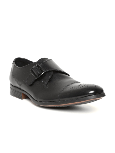 

Clarks Men Black Leather Formal Monks