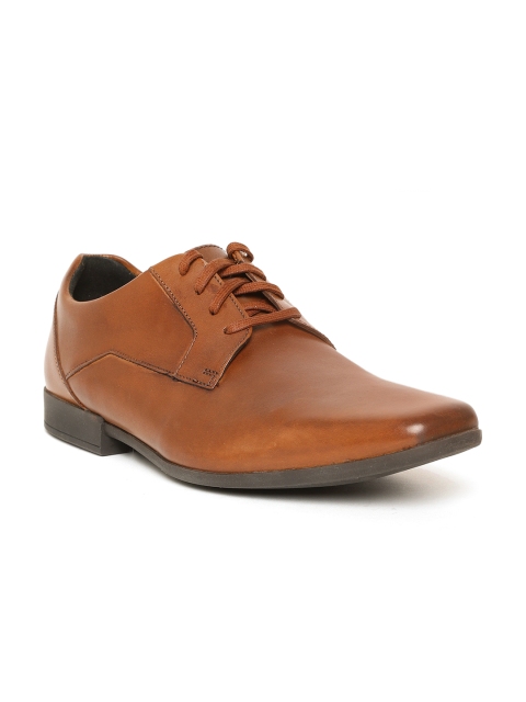 

Clarks Men Brown Leather Formal Derbys