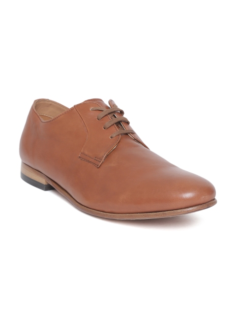 

Clarks Men Tan Brown Leather Formal Derbys