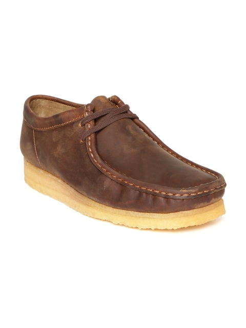 

Clarks Men Brown Leather Derbys