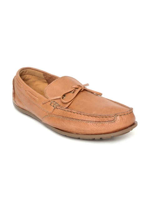

Clarks Men Tan Brown Leather Driving Shoes