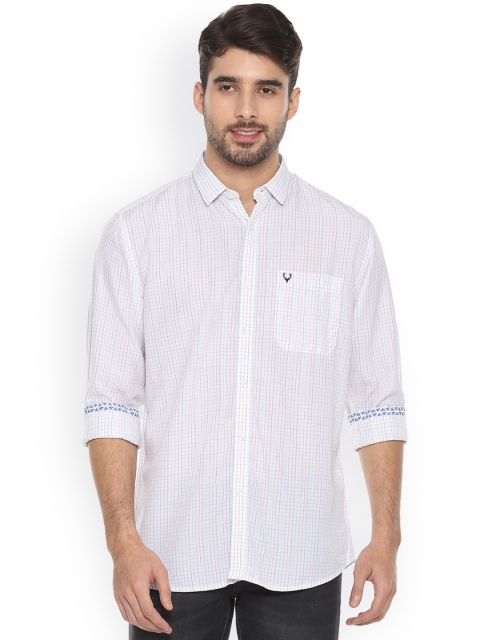 

Allen Solly Men White & Red Slim Fit Checked Casual Shirt