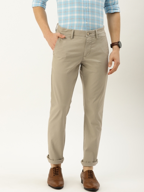 

Allen Solly Men Grey Smart Slim Fit Solid Regular Trousers