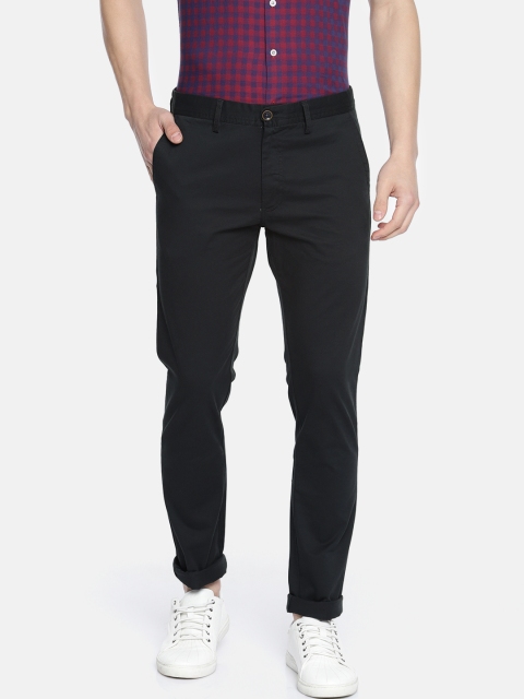 

Allen Solly Men Navy Blue Ultra Slim Fit Solid Trousers