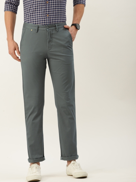 

Allen Solly Men Grey Smart Slim Fit Solid Chinos