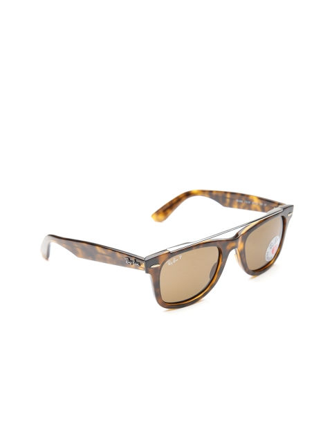 

Ray-Ban Unisex Polarised Wayfarer Sunglasses 0RB4540710/57, Brown