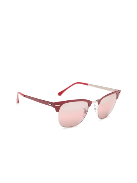 

Ray-Ban Unisex Mirrored Browline Sunglasses 0RB37169159AI, Pink