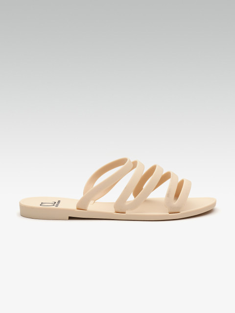 

Carlton London Women Nude-Coloured Solid Open Toe Flats