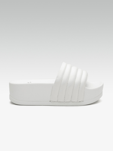 

Carlton London Women White Quilted Flatforms