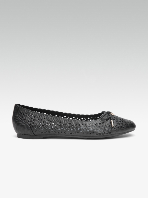 

Carlton London Women Black Cut-Out Ballerinas