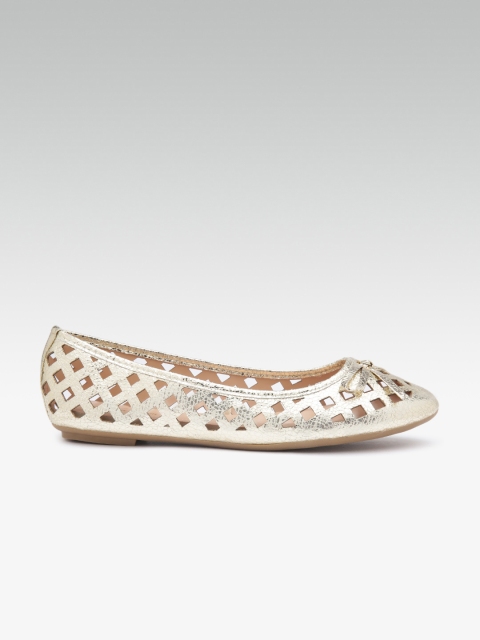 

Carlton London Women Gold-Toned Laser Cuts Ballerinas