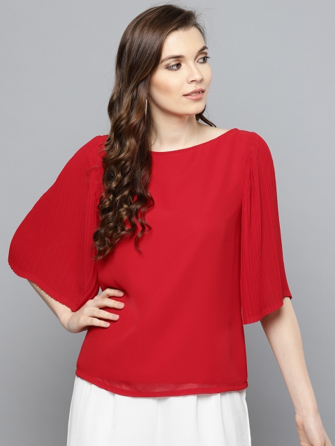 

Besiva Women Red Solid Top