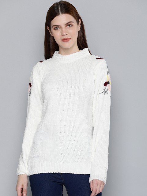 

Chemistry Edition Women White Solid Sweater