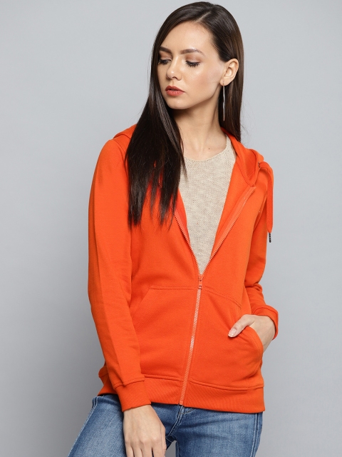 

Chemistry Edition Women Orange Solid Hooded Sweatshirt