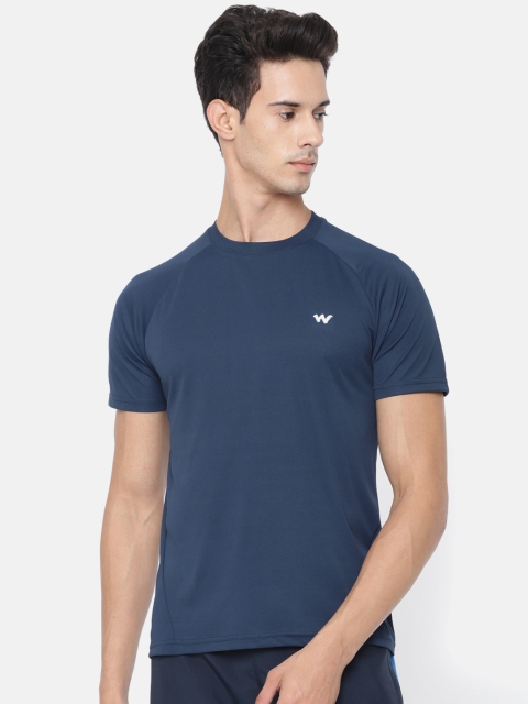 

Wildcraft Men Navy Blue Solid Round Neck T-shirt