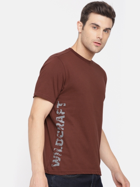 

Wildcraft Men Maroon Solid Round Neck T-shirt