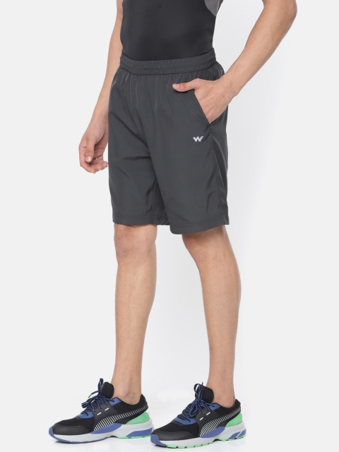 

Wildcraft Men Grey Solid Regular Fit Sports Shorts