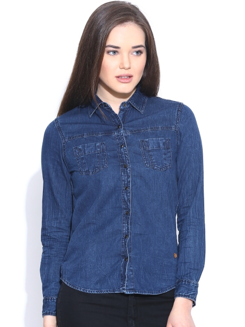 

Pepe Jeans Navy Denim Shirt, Navy blue