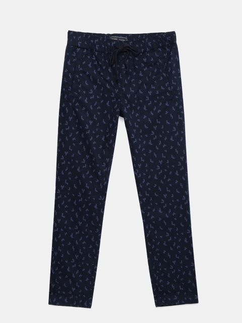 

Indian Terrain Boys Blue Regular Fit Printed Regular Trousers