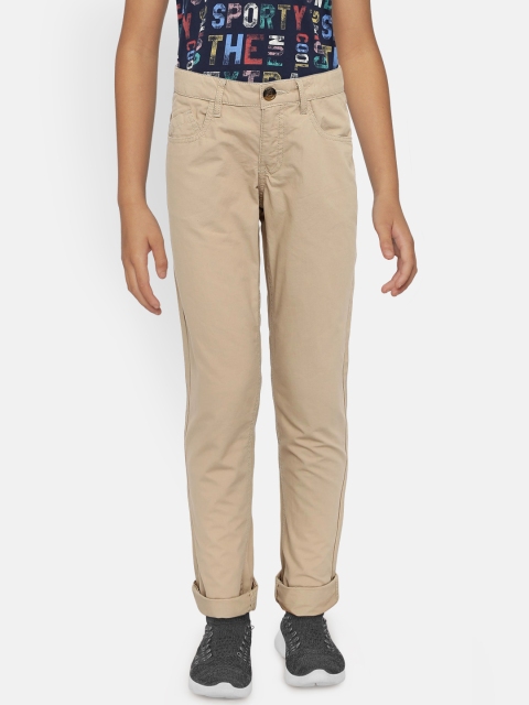 

Indian Terrain Boys Beige Solid Chinos