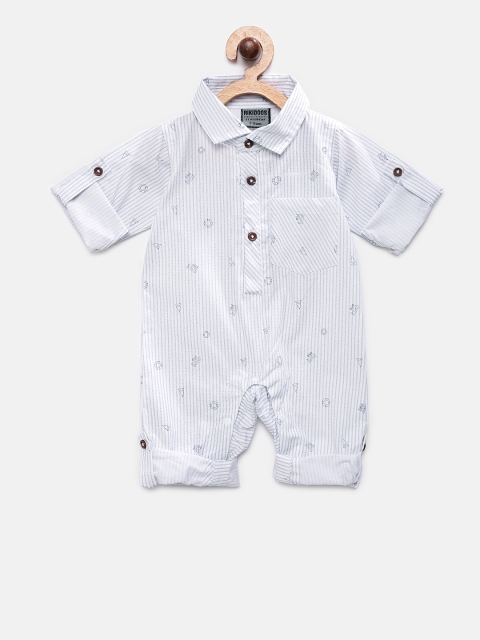 

RIKIDOOS Kids Grey Striped Romper