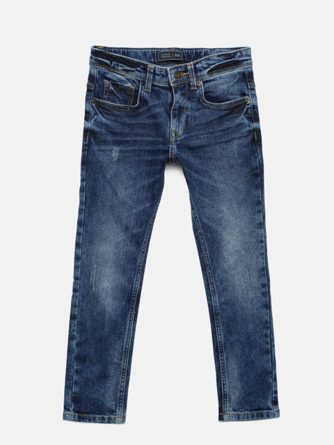 

Indian Terrain Boys Blue Regular Fit Mid-Rise Clean Look Jeans