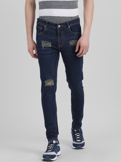 

REALM Men Blue Super Skinny Fit Mid-Rise Mildly Distressed Jeans