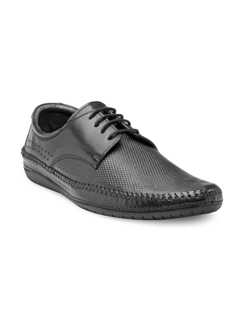 

Franco Leone Men Black Leather Formal Derbys