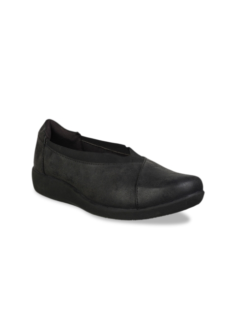 

Clarks Women Black Slip-On Sneakers