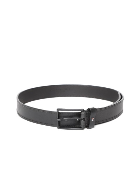 

Tommy Hilfiger Men Black Solid Leather Belt