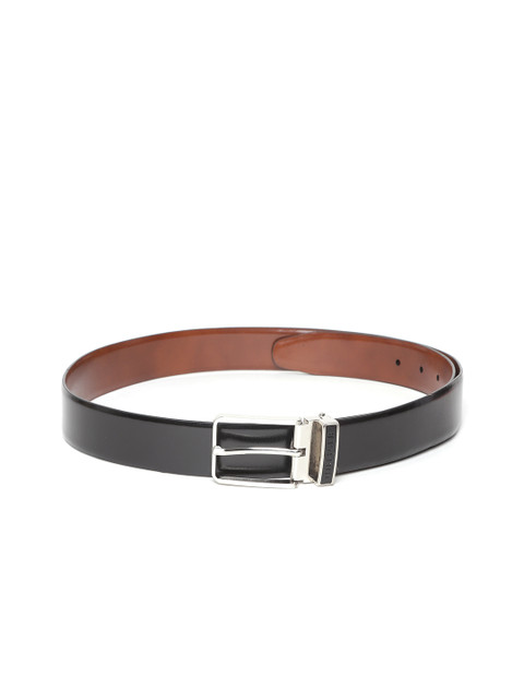 

Tommy Hilfiger Men Black & Brown Reversible Leather Solid Belt