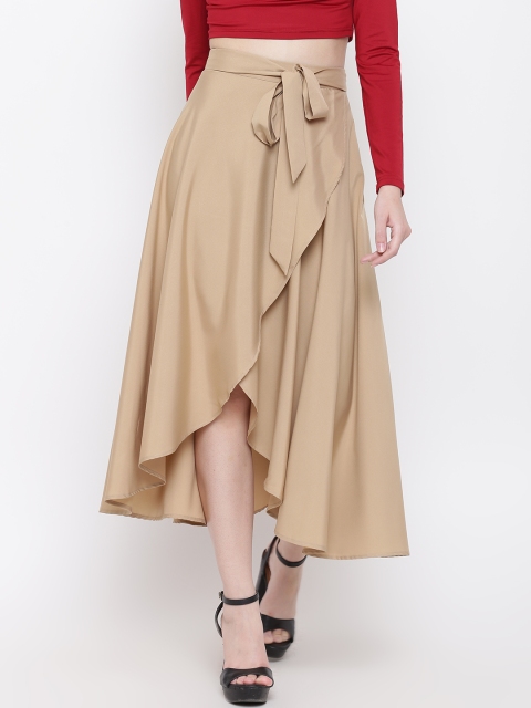 

MABISH by Sonal Jain Women Beige Solid Maxi Wrap Skirt