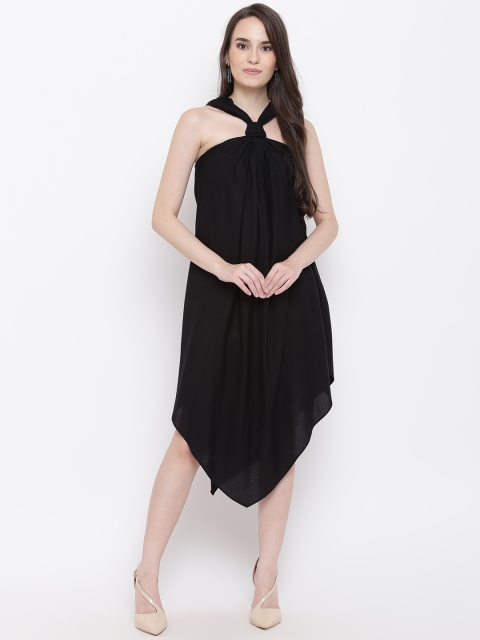 

MABISH by Sonal Jain Women Black Solid A-Line Dress