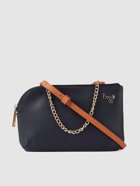 

Baggit Tan & Navy Blue Colourblocked Sling Bag