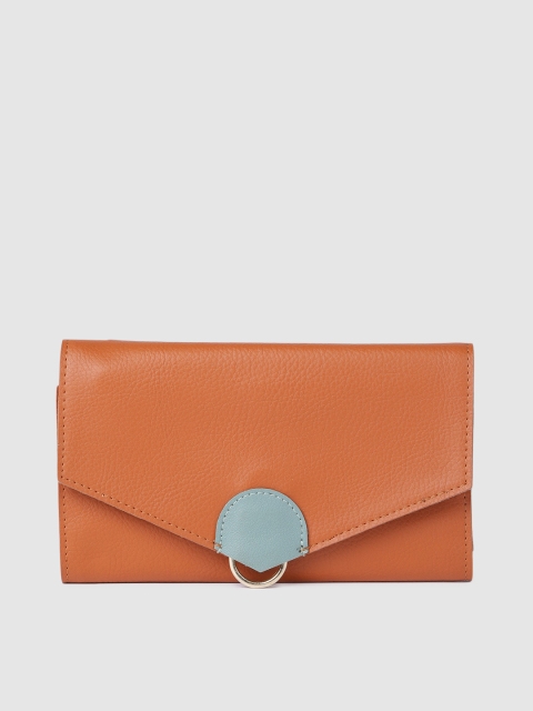 

Baggit Women Tan Brown Textured Three Fold Wallet
