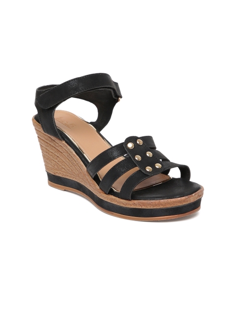 

Inc 5 Women Black Solid Wedge Sandals